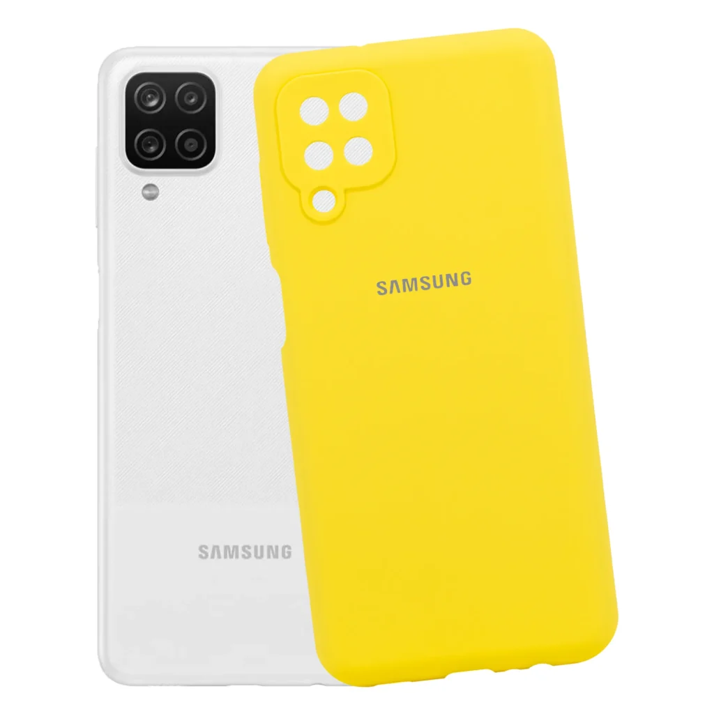 کاور سیلیکونی زرد مدل HL مناسب برای گوشی موبایل سامسونگ Galaxy A12